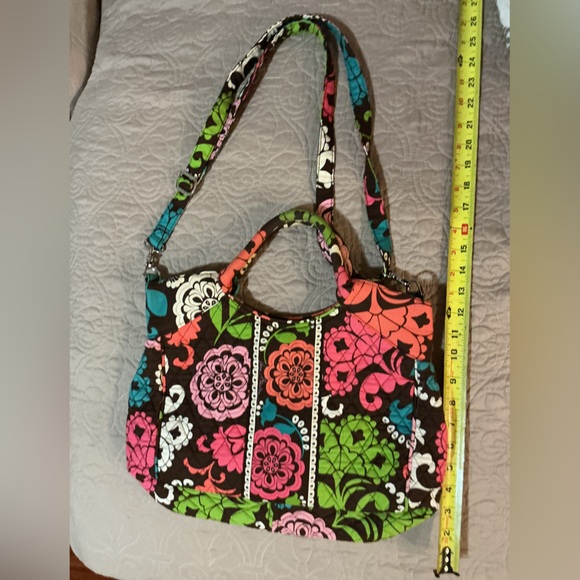 VERA BRADLEY Floral Patterned Patchwork Tote Bag Good Preowned Condition - Picture 5 of 14
